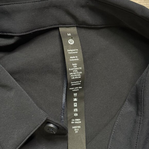 *NEW Lululemon Men's New Venture Long Sleeve Shirt - Navy - Picture 6 of 8